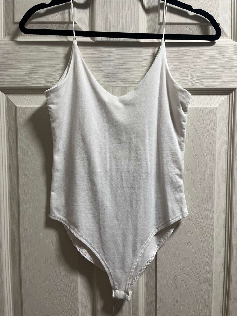 gaze White Spaghetti-Strap One-Piece Bodysuit